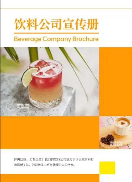 飲料公司宣傳單宣傳冊(cè)設(shè)計(jì)模板