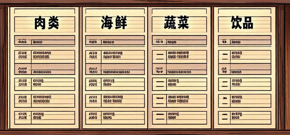 燒烤價目表