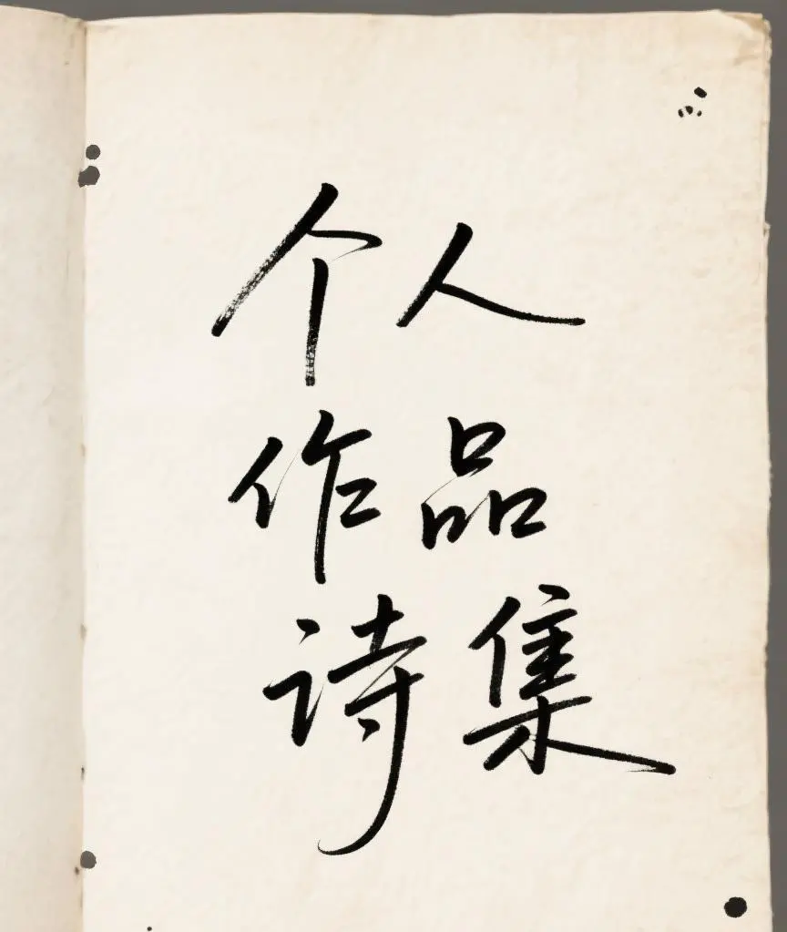 個人詩詞作品集封面圖片