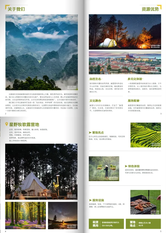 旅游活動指南模板