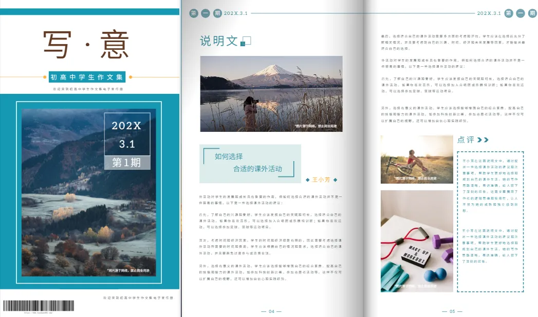 小學生作文集模板
