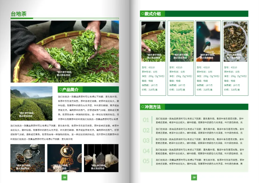 產(chǎn)品展示排版模板示意圖