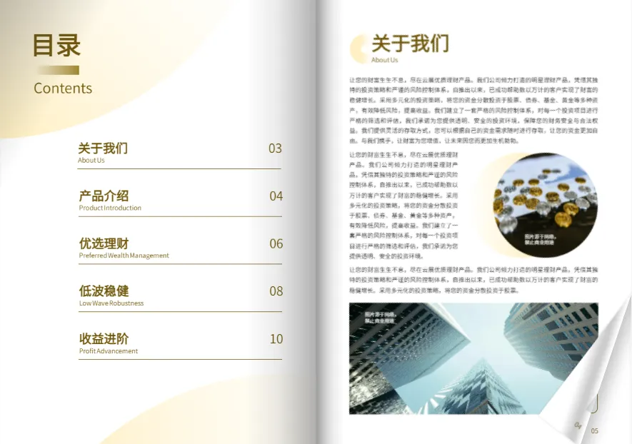理財手冊封面設計模板示例