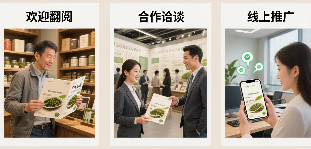 茶葉宣傳冊使用場景
