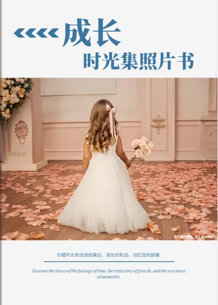 圖文穿插式電子相冊模板 - 清晰展示照片與文字說明的協調排版