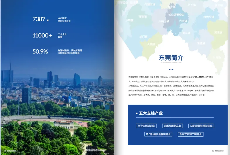 東莞市招商手冊內頁設計模板