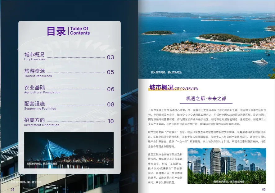 城市招商推介手冊通用模板免費