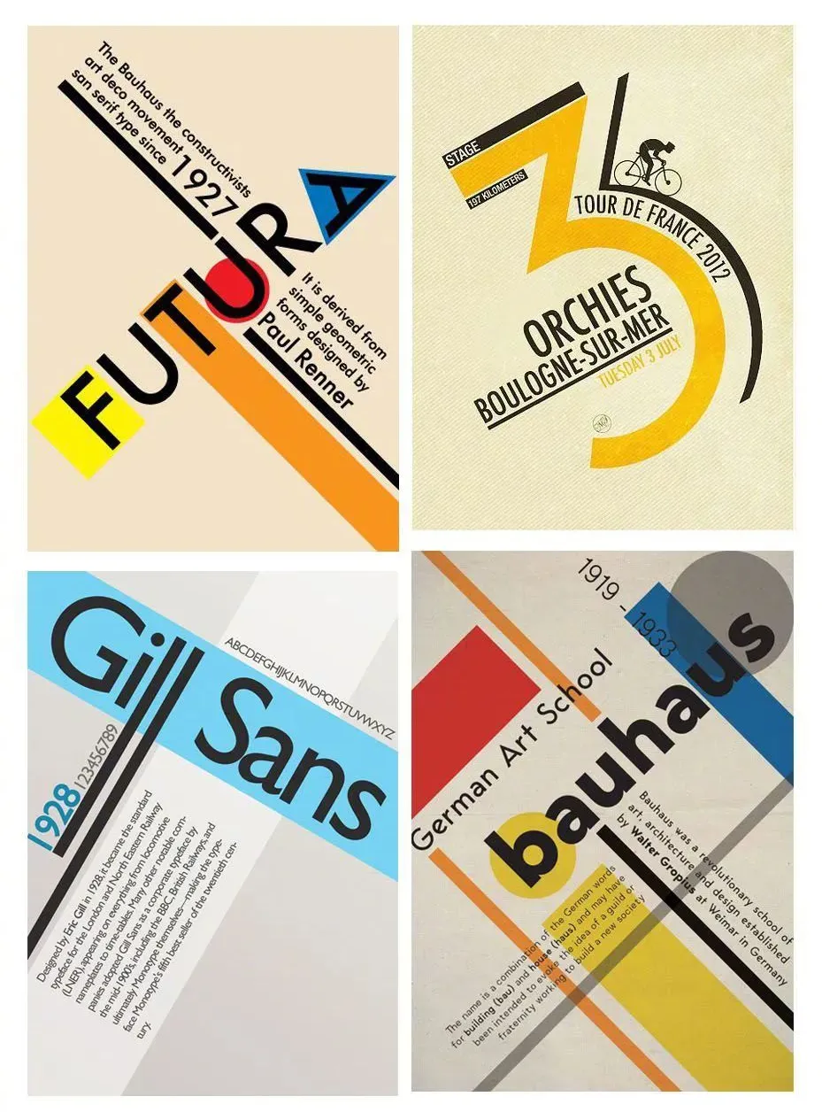 带倾斜动感的创新版面布局示例