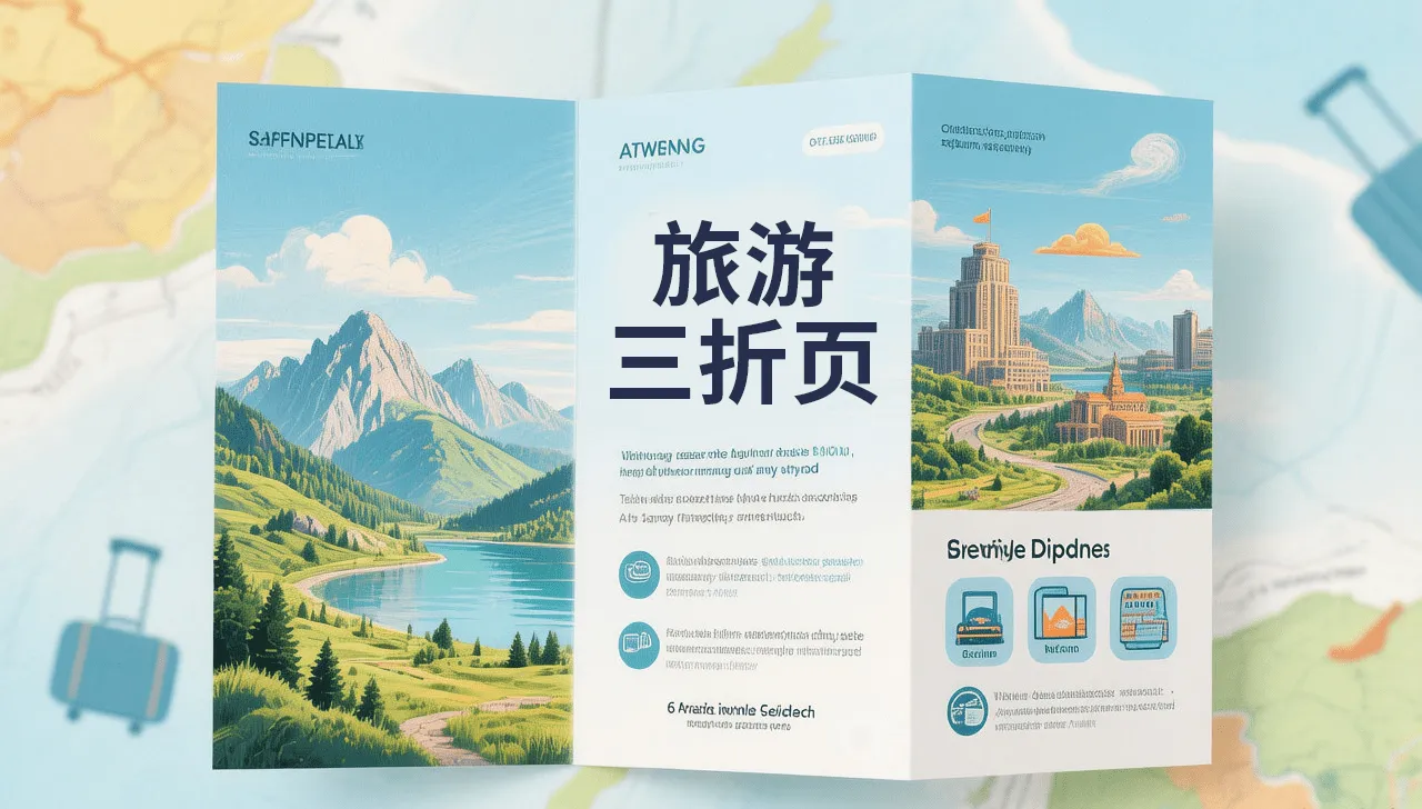 旅游画册三折页设计怎么做？分享从模板、叙事到互动技巧