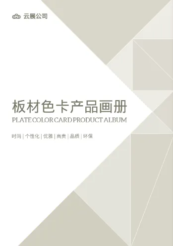 几何拼接家居板材色卡产品图册封面