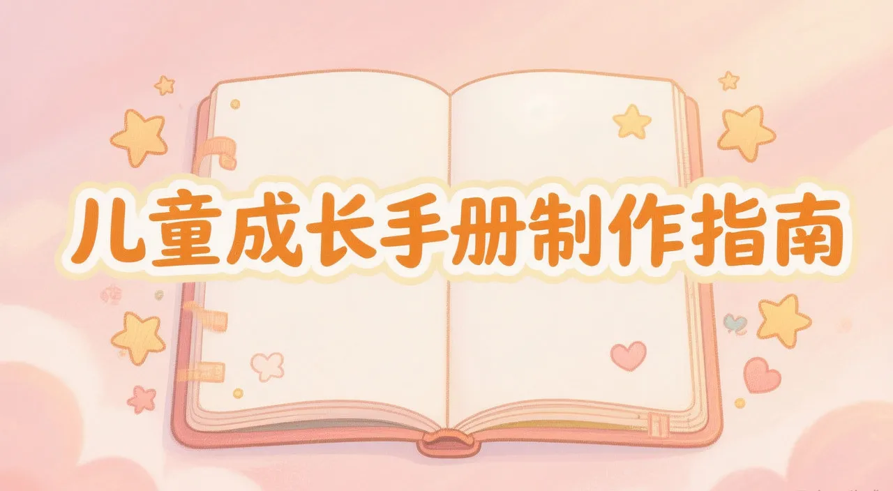 儿童成长纪念手册封面图