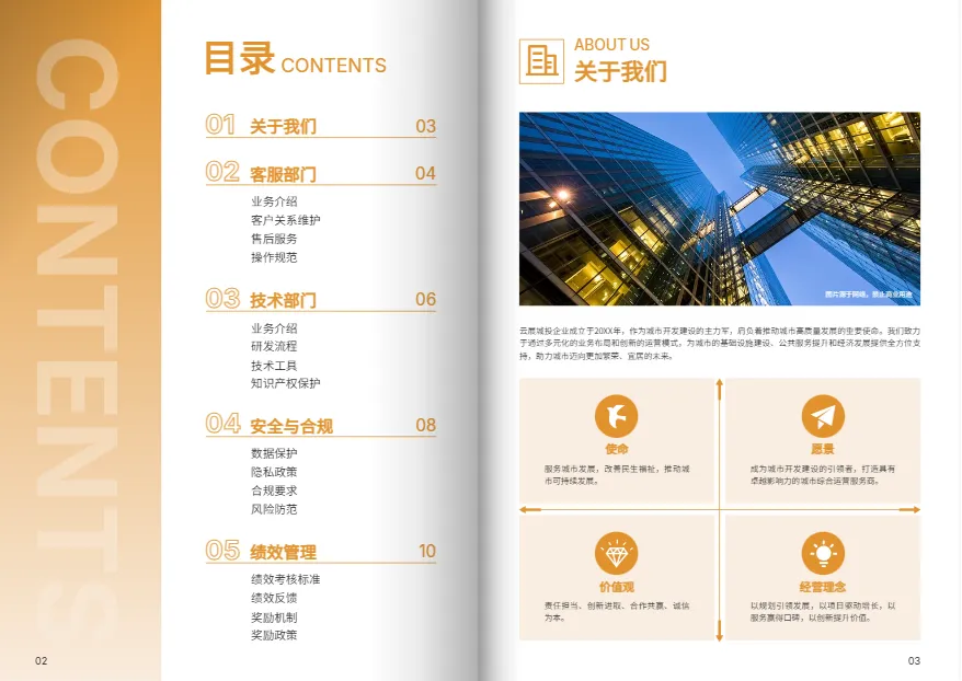 新員工入職手冊模板