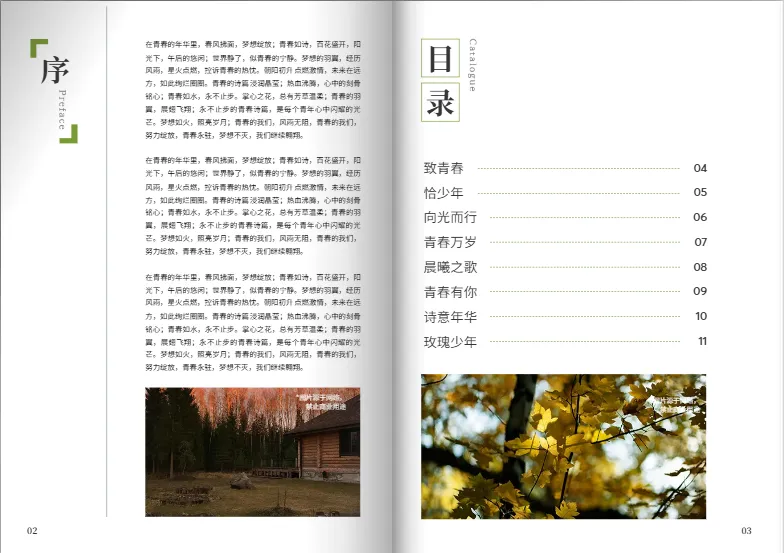 圖書內頁混排模板圖