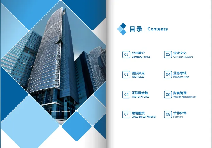 金融产品标准化手册模板示例