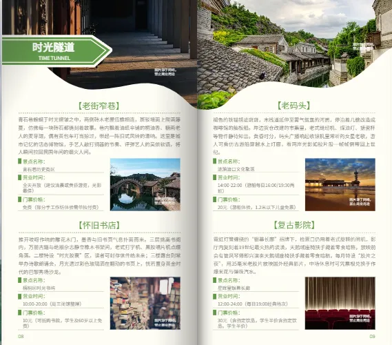 旅游画册指南内页设计模板图示