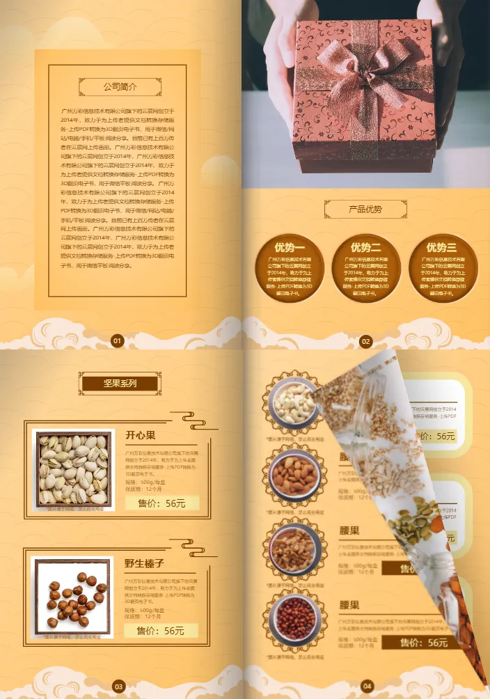 国风节日食品团购画册模板