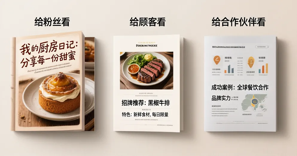 三種不同讀者群體的美食雜志設(shè)計對比