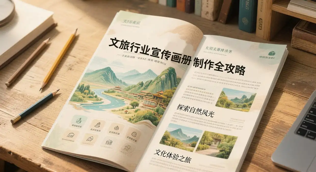 文旅行业宣传画册制作封面图