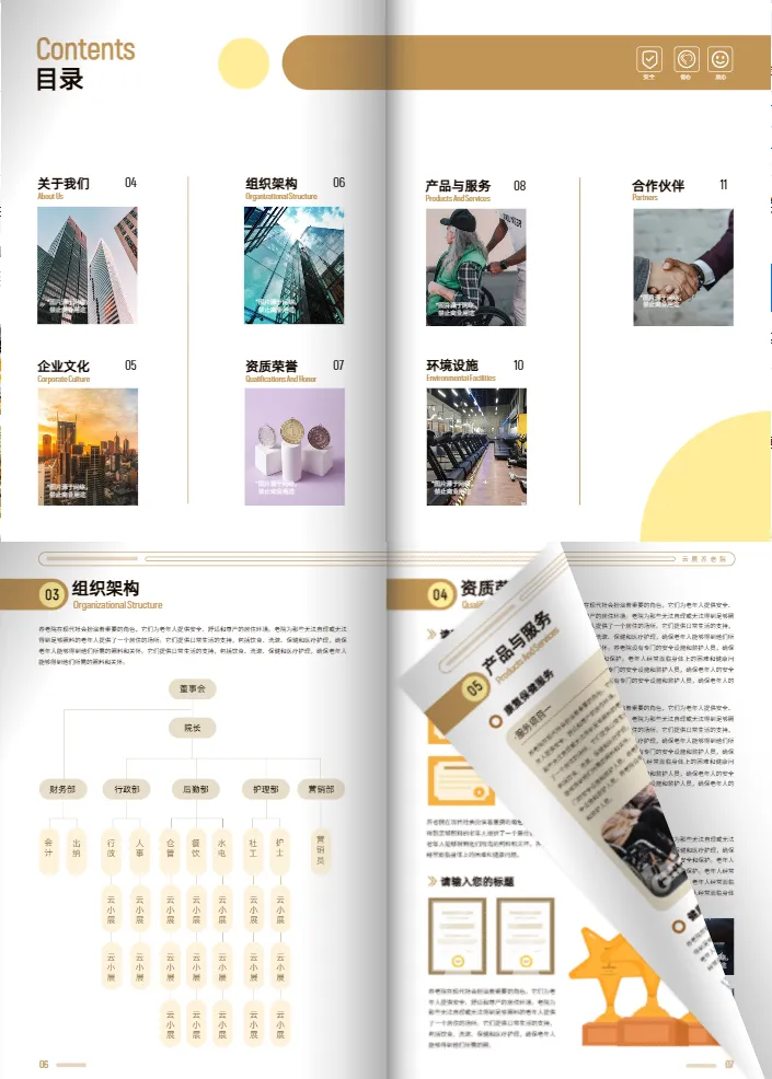 高端老年養(yǎng)老敬老院宣傳冊(cè)模板