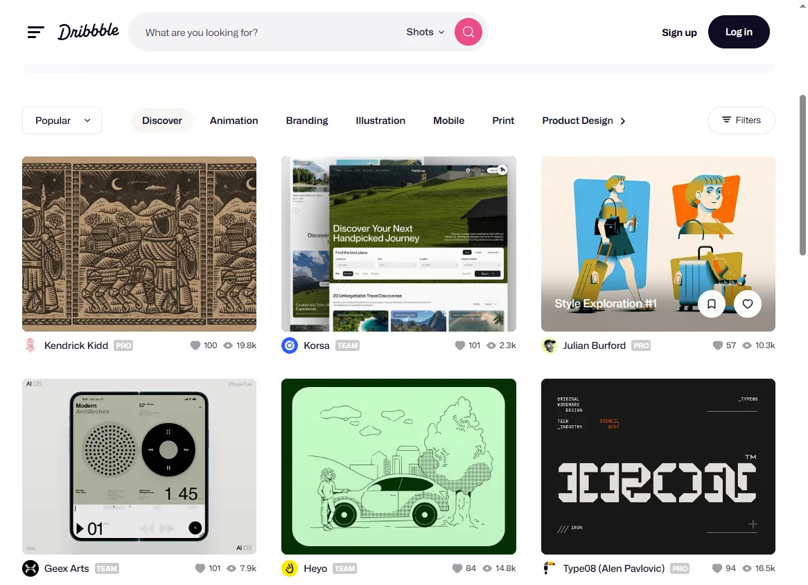 Dribbble-設(shè)計(jì)靈感網(wǎng)站