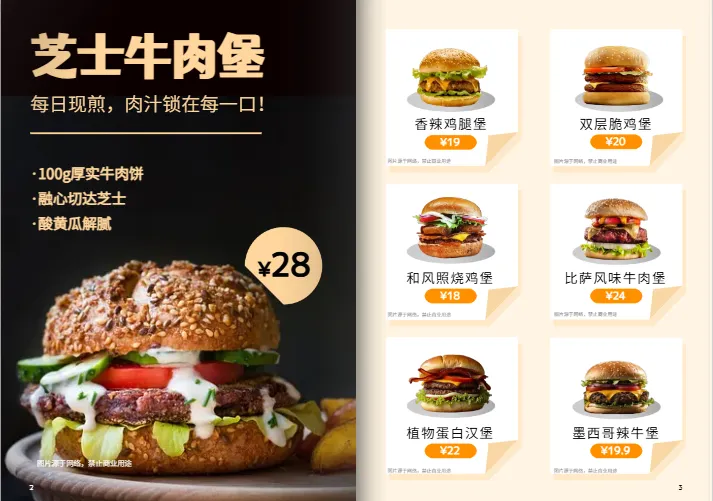 快餐電子菜單設(shè)計(jì)模板內(nèi)頁(yè)展示