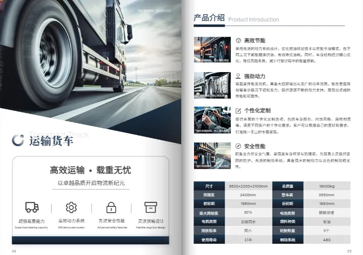 汽車產(chǎn)品畫冊內(nèi)頁排版圖示