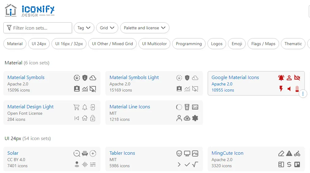 Iconify圖標(biāo)庫(kù)展示
