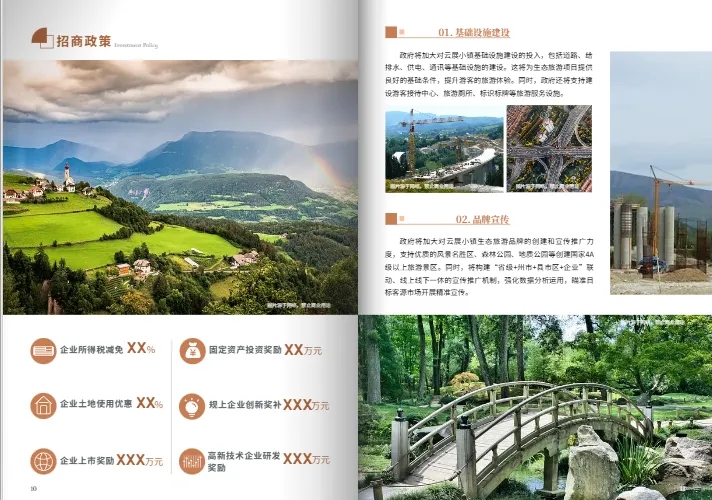 招商宣傳冊(cè)內(nèi)頁(yè)排版案例：展示招商政策