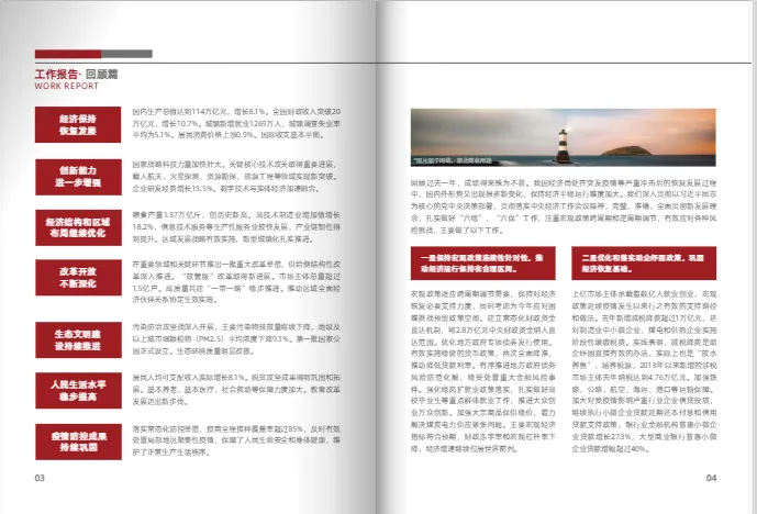 政府年度报告手册模板展示