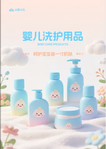 母婴产品画册封面字体展示