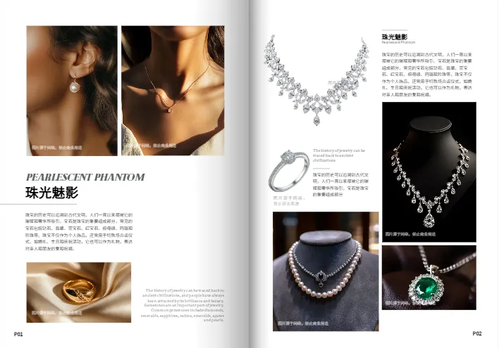 珠宝饰品宝石首饰品鉴杂志模板