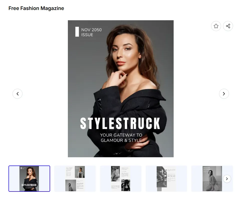 简约时尚穿搭杂志在线模板