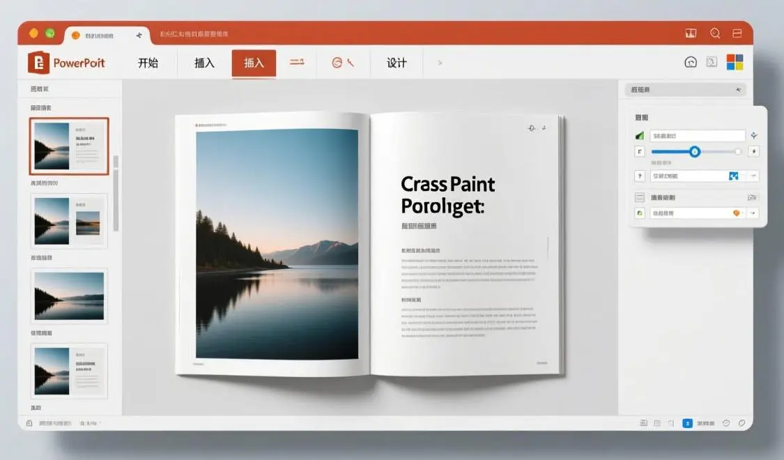 Microsoft PowerPoint制作作品集画册图例