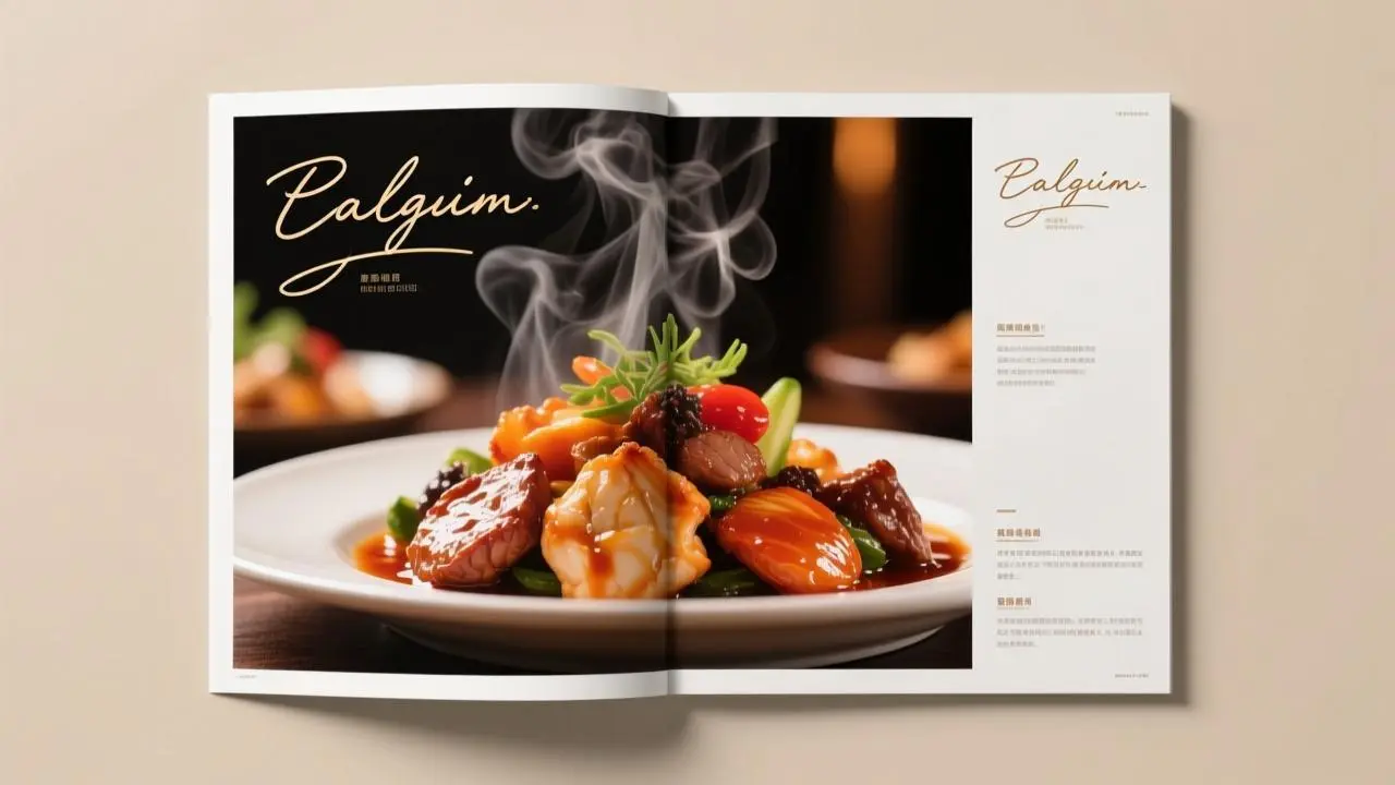 餐饮画册排版封面图
