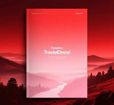 多层级红色渐变宣传册