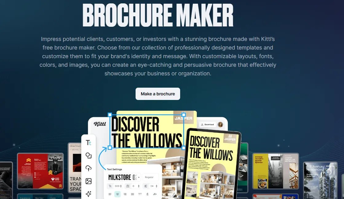 AI生成宣傳冊-kittl