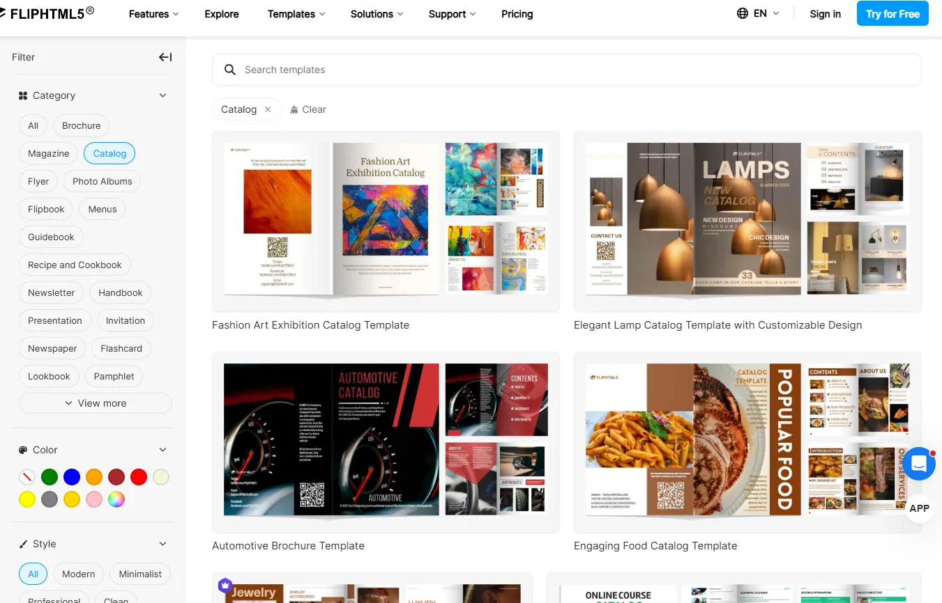 外贸产品目录模板下载-fliphtml5