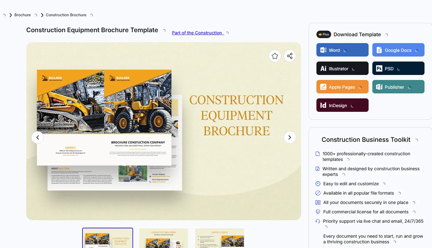  建筑机械设备手册模板