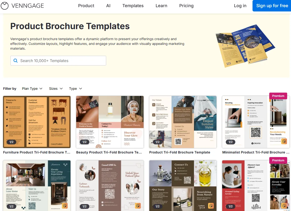 产品手册模板下载-venngage