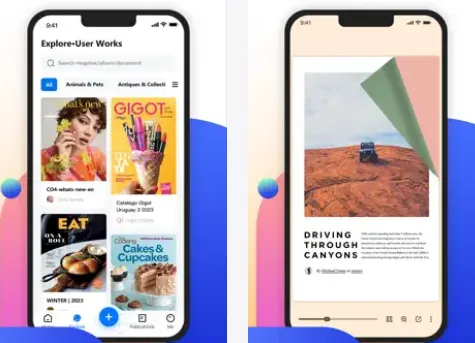 FlipHTML5電子畫冊制作app界面，支持PDF轉翻頁書