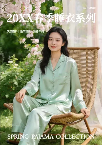 春季睡裙睡衣套裝產(chǎn)品目錄冊模板