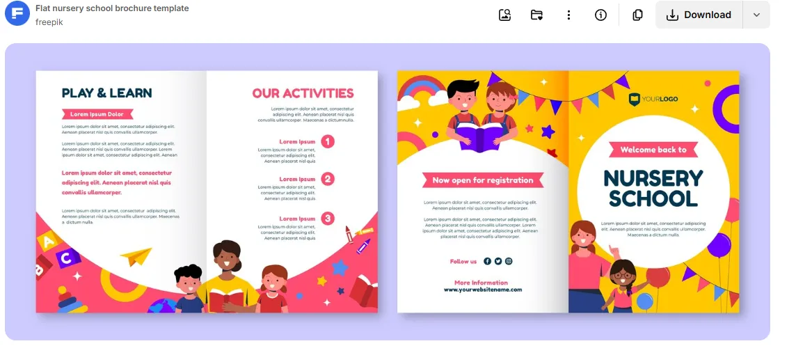 扁平化幼儿园招生简章模板