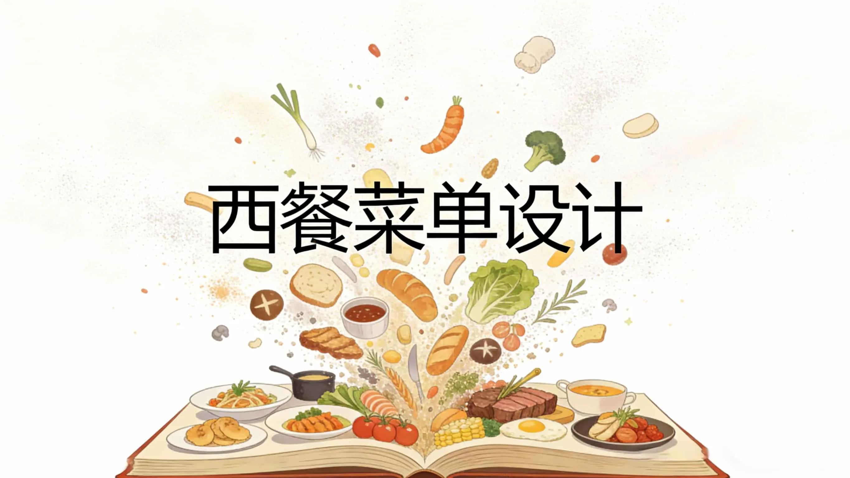 西餐菜单设计封面图