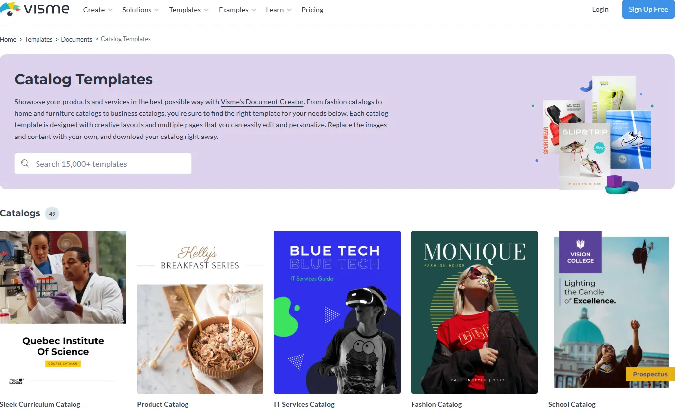 外贸产品目录模板下载-visme