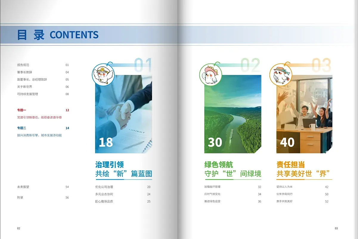 可持續(xù)發(fā)展報(bào)告手冊(cè)目錄展示