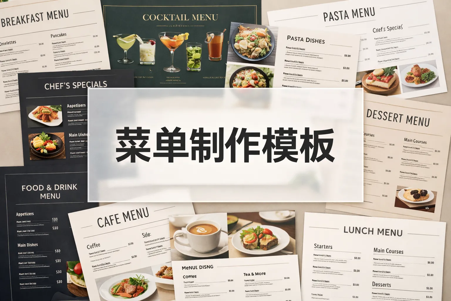 菜單制作模板