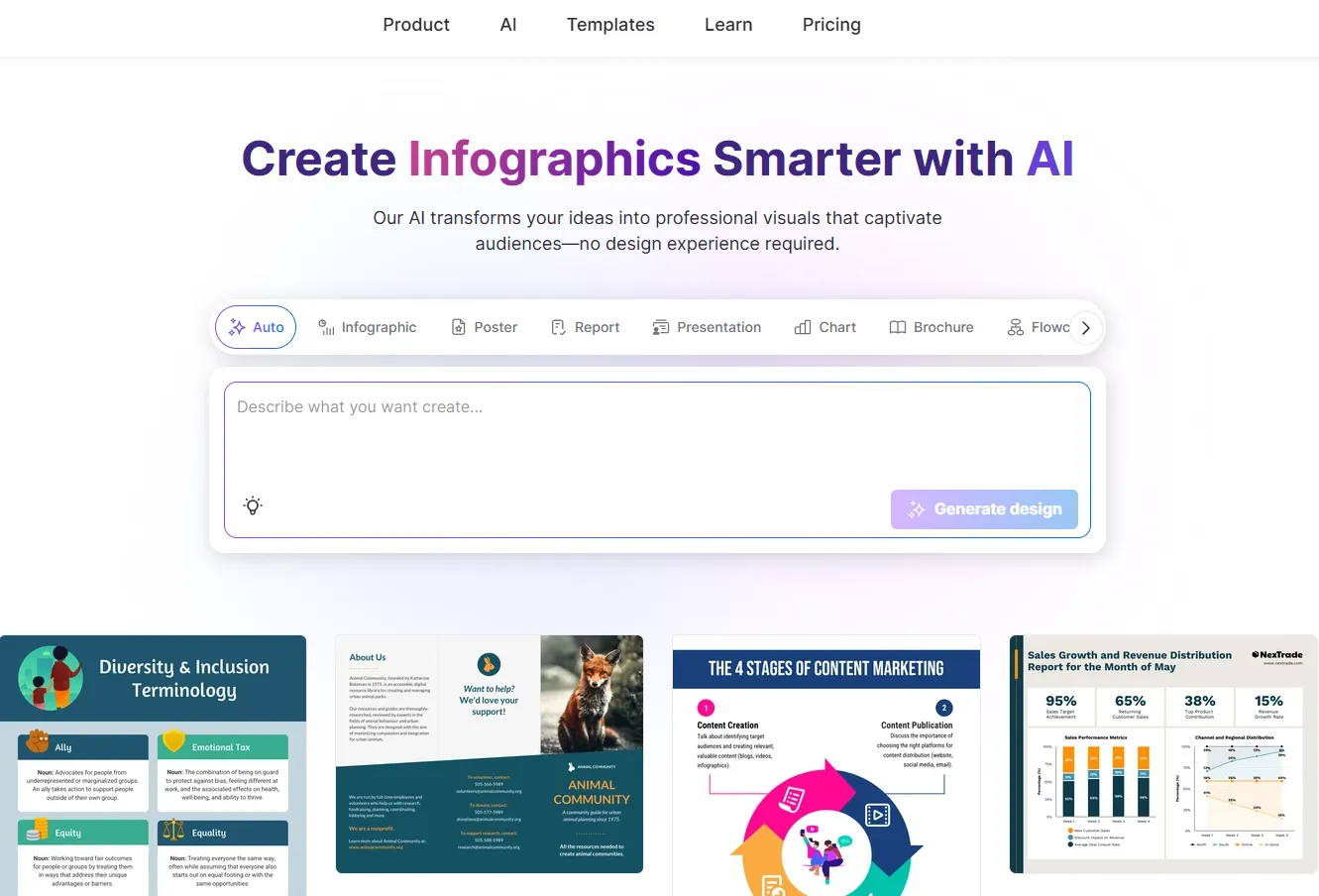 AI生成宣傳冊-Venngage